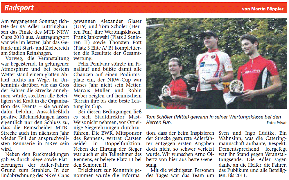 LA zum Finale NRW Cup 2010