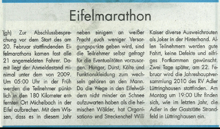 Vorbericht Eifelmarathon & mehr | RS Anzeigenblatt