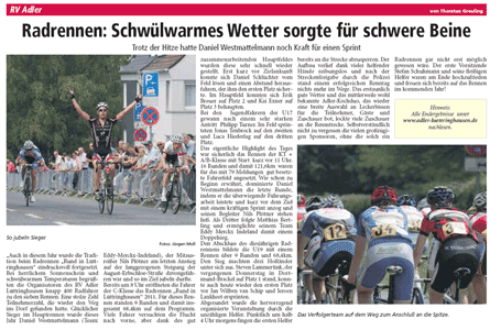 Lüttringhauser Anzeiger zum Rennen 2011 - Klick zum vergrößern