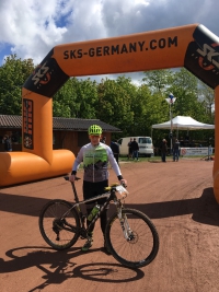 Nils im Ziel