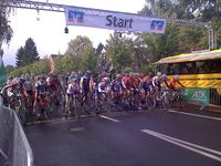 Startaufstellung der C-Klasse mit Adlerfahrer Jan-Markus Koch in Mönchengladbach